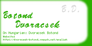 botond dvoracsek business card